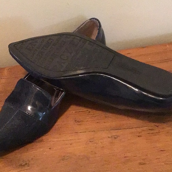 Navy blue patent and suede loafers - Picture 3 of 4